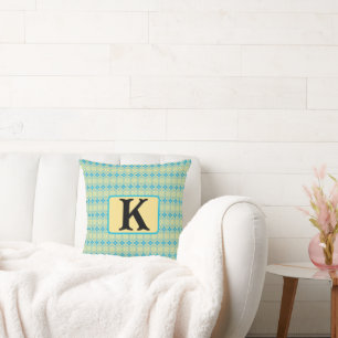 COUSSIN BLEUE ET JAUNE