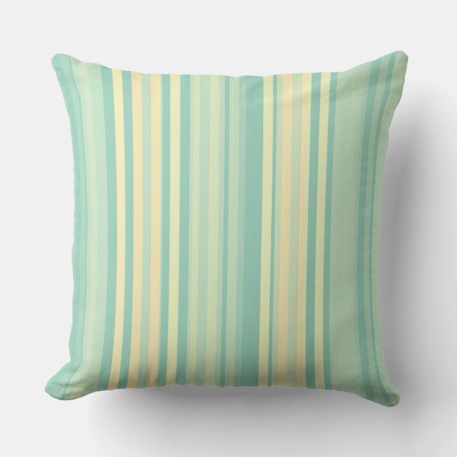 Coussin Bleus de plage et Blues de blé (Recto)