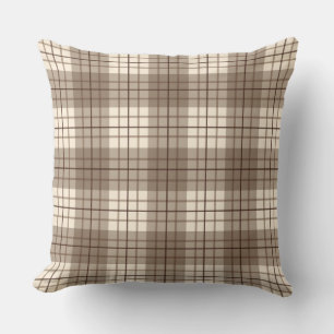 Coussin Bleus et crème Motifs plaid