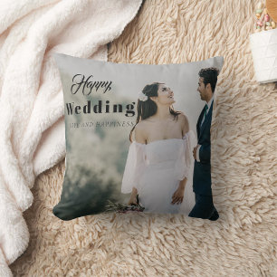 Coussin "Bliss du jour de mariage" Couple marié personnali