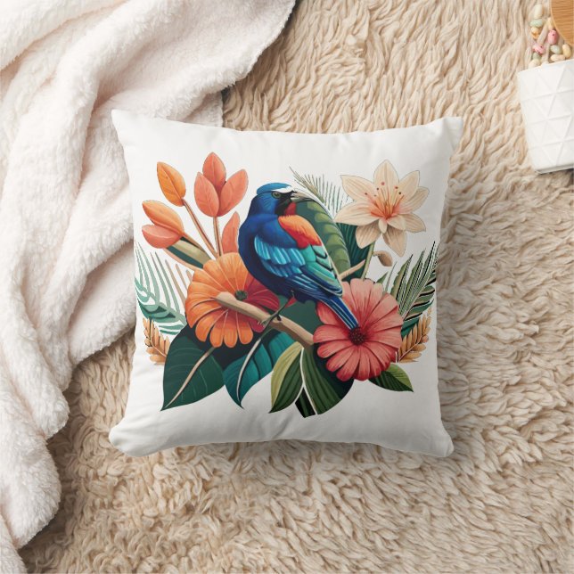 Coussin Bliss tropicaux : une fusion vibrante de la flore (Couverture)