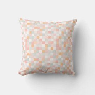 Coussin Bloc arc-en-ciel pixelisé de jeu informatique 8 bi