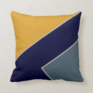 Coussin Bloc de couleur bleu marine moderne géométrique