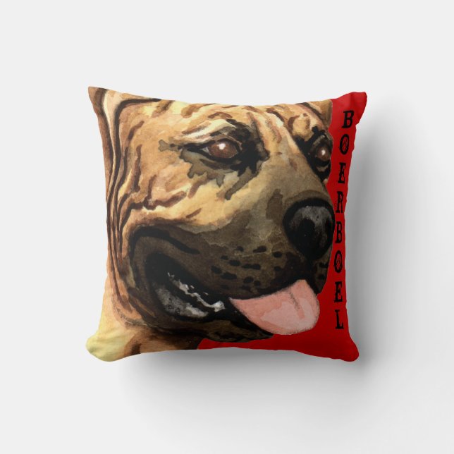 Coussin Bloc de couleur de Boerboel (Recto)