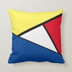 Coussin Bloc de couleur jaune rouge rouge rouge primaire
