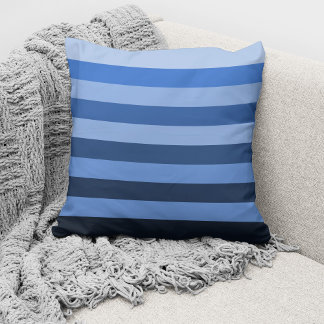 Coussin Bloc de couleur moderne bleu monochrome
