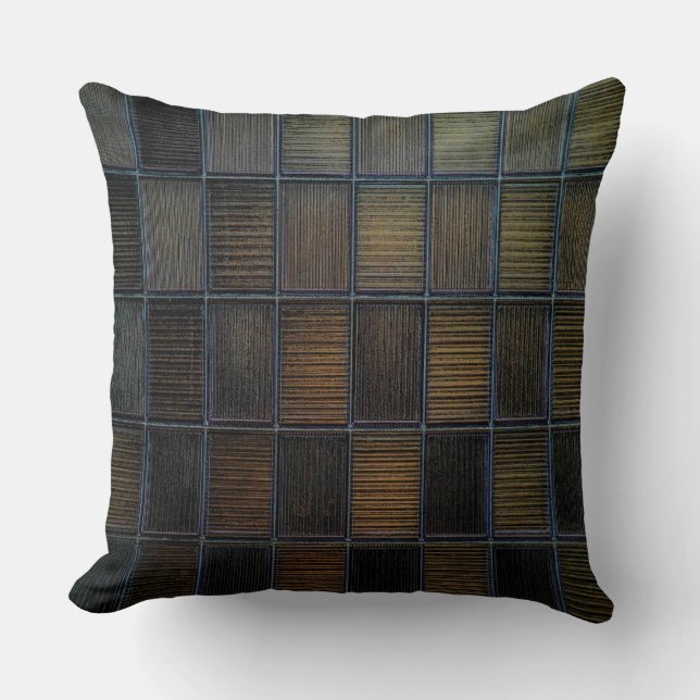 Coussin Bloc de couleur neutre aspect corduroy (Recto)