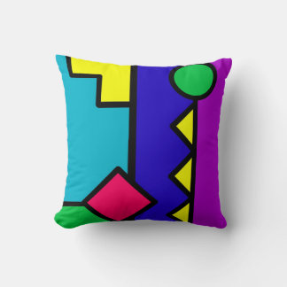 Coussin Bloc de couleur rétro des années 80