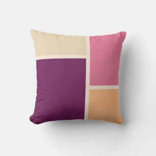 Coussin Bloc de couleur rose violet minimaliste moderne