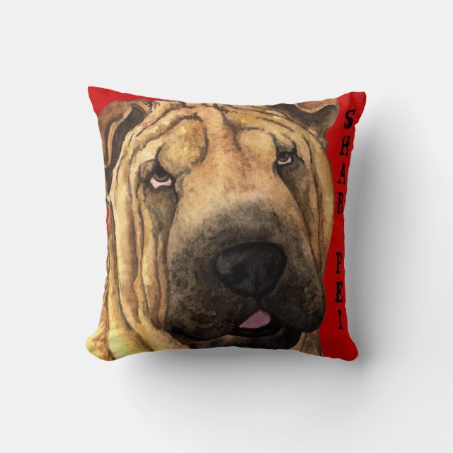 Coussin Bloc de couleur Shar-Pei (Recto)