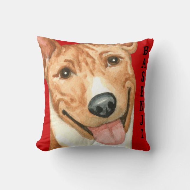 Coussin Bloc de couleurs Basenji (Recto)