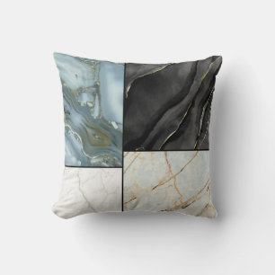 Coussin Bloc géométrique abstrait moderne en marbre d'agat