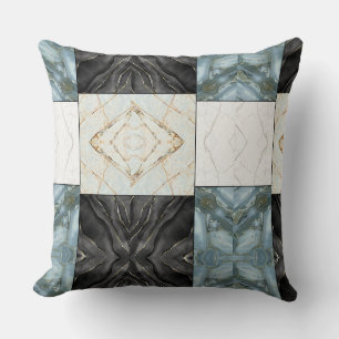 Coussin Bloc géométrique abstrait moderne en marbre d'agat