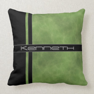 Coussin Bloc vert et noir de couleur