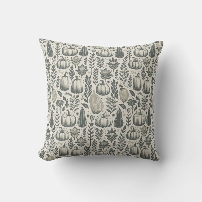 Coussin Blocage des gourmandises d'automne Imprimer en ver (Recto)