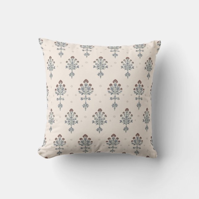 Coussin Block Print Throw Pillow (Recto)