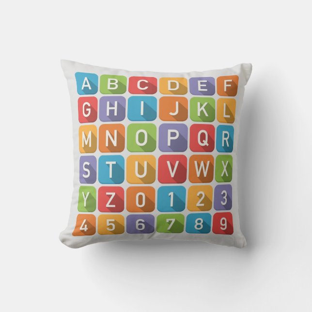 Coussin Blocs Alphanumériques Les Enfants Jettent L'Oreill (Recto)
