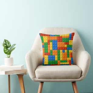 Coussin Blocs de construction Motif Peau Jouet Briques de 