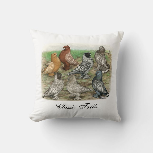 Coussin Blondinettes Laced Pigeons de Frill Classique (Recto)