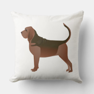 Coussin Bloodhound Basic Breed Illustration Silhouette