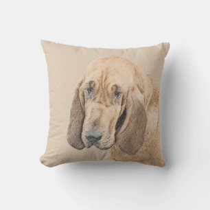 Coussin Bloodhound Peinture - Joli chien d'origine art