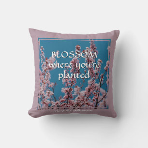 Coussin BLOSSOM Personnalisé DE Cerise OÙ VOUS ÊTES PLANTÉ