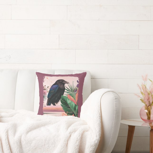 Coussin BlossomRaven à Tropical Garden (Canapé)
