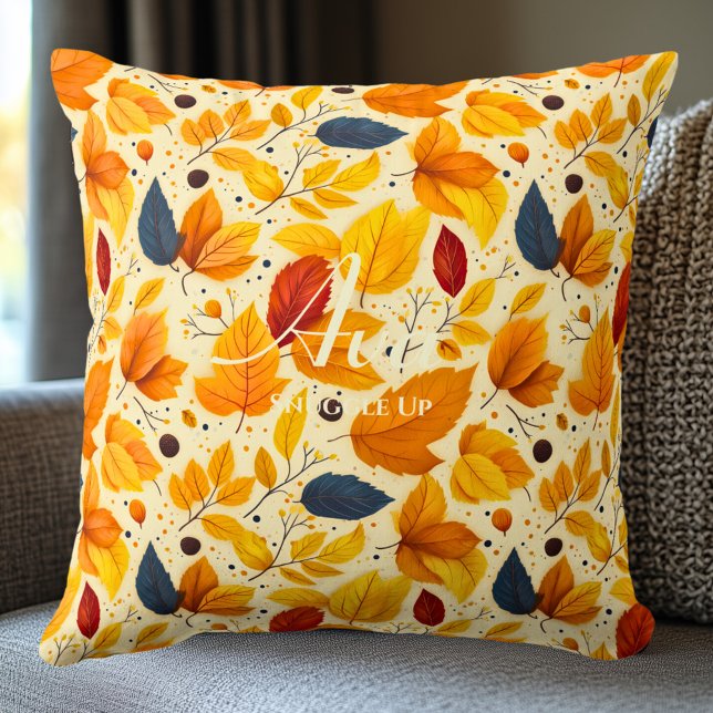 Coussin Blottissez-vous dans les feuilles d'automne | Déco (Créateur téléchargé)