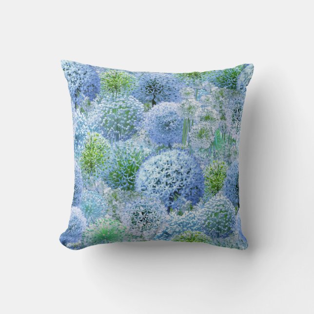 Coussin Blue Alliums (Recto)
