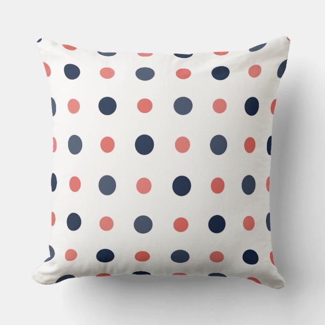 Coussin blue and pink dots (Recto)