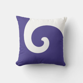 Coussin Blue and White Funky Abstrait Art