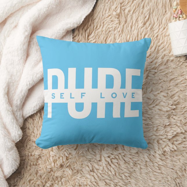 Coussin Blue and White Pure Self Love Jeu d'oreiller (Couverture)