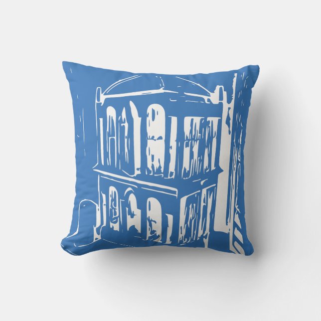 Coussin Blue Bird Cage (Recto)