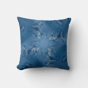 Coussin Blue Dream Lacy Abstrait Swirls Cushion