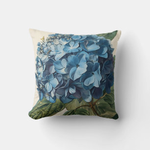 Coussin Blue Hydrangea Vintage