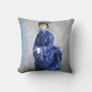 Coussin Blue Lady Parisienne Renoir Impressionniste Peintu