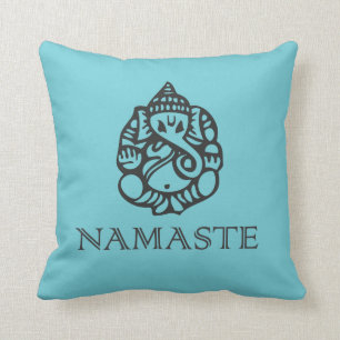 Coussin Blue Namaste Ganesh