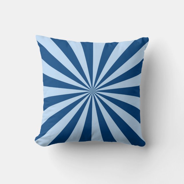 Coussin Blue on Blue Funky Abstrait Art (Recto)