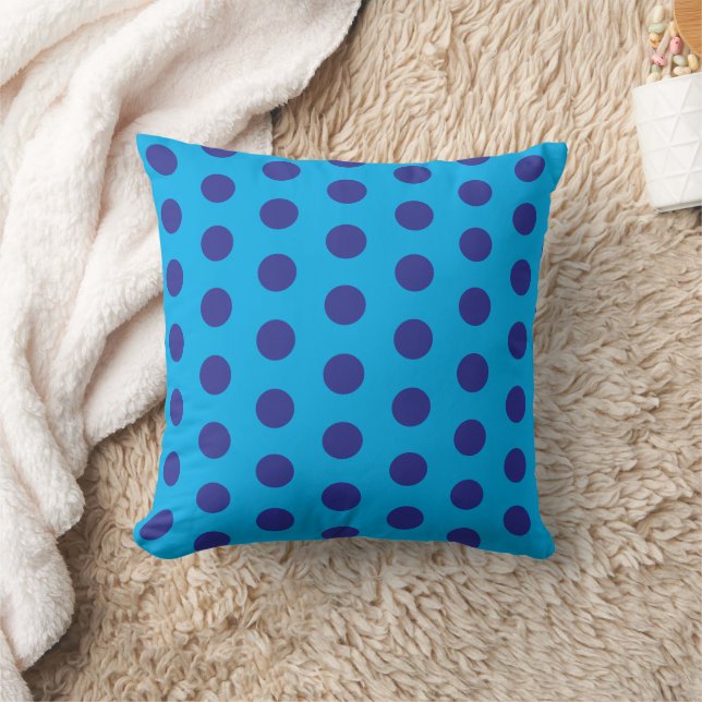 Coussin Blue on Blue Polka Dots  (Couverture)