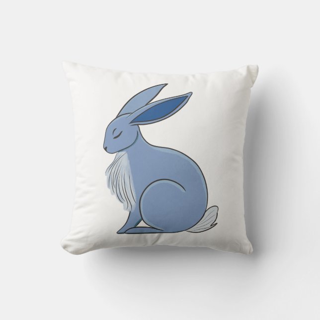 Coussin Blue Rabbit (Recto)