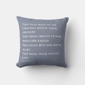 Coussin Blue Scripture Verse Isaiah 40