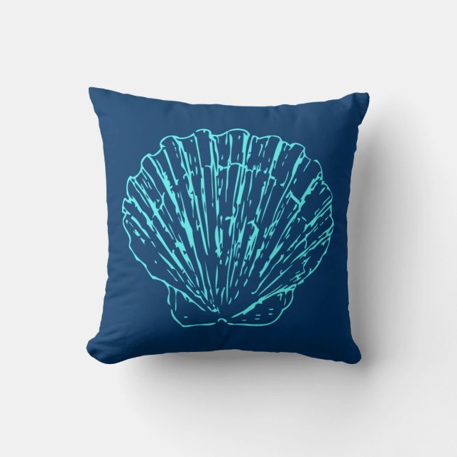 Coussin Blue seashell (Recto)