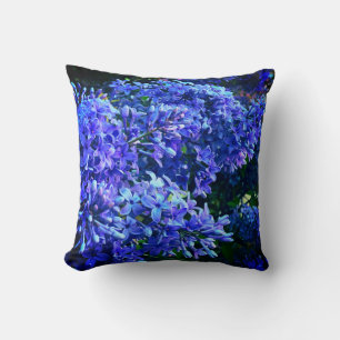 Coussin Blue violet lilas romantique bleu floral photo