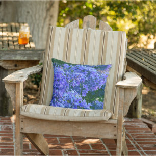 Coussin Blue violet lilas romantique bleu floral photo