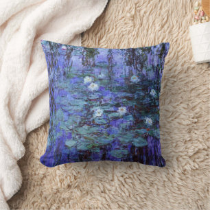 Coussin Blue Water Lilies peinture par Claude Monet