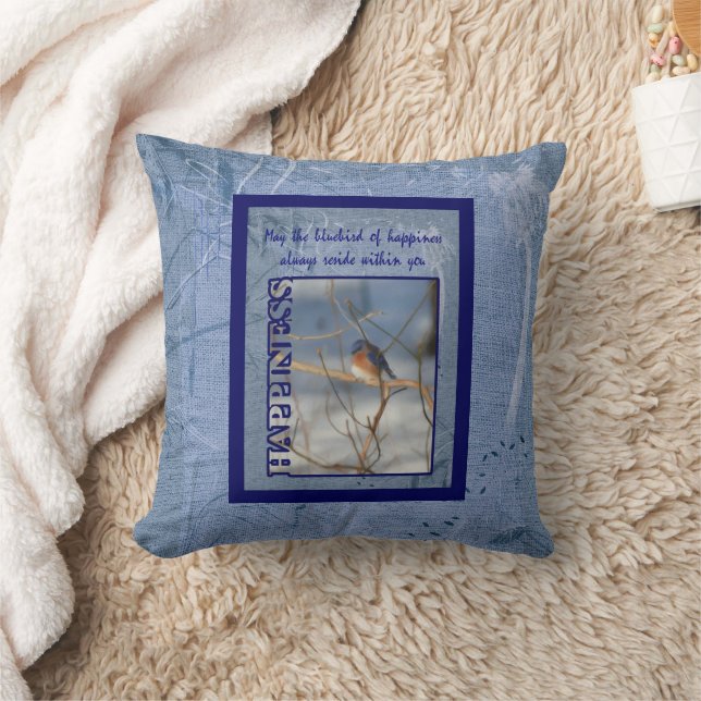 Coussin Bluebird Of Happiness Inspiration (Couverture)