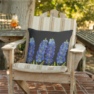 Coussin Bluebonnets Texas State Flowers Lupine Watercolor