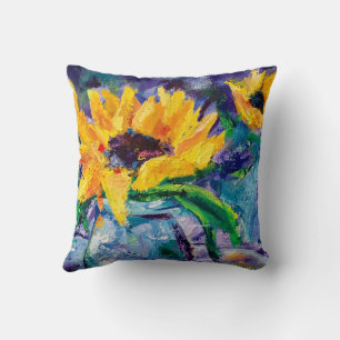 Coussin Blues de tournesol de l'Alaska Jeu d'oreiller