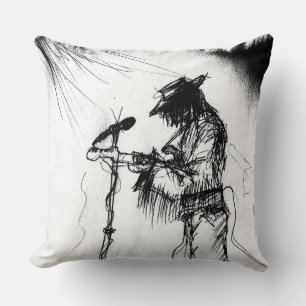 Coussin Blues Music Guitariste et orchestre sur scène