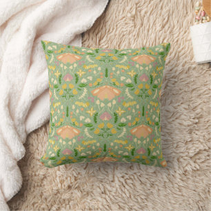 Coussin Blush de printemps et papillons de nuit et papillo